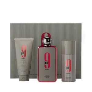 Afnan 9 pm Rebel 100 ml + spray do ciała 150 ml + żel pod prysznic woda perfumowana unisex