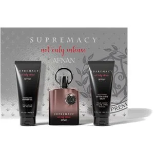 Afnan Supremacy Not Only Intense zestaw prezentowy 100 ml + żel pod prysznic 150 ml + balsam po goleniu ekstrakt perfum dla mężczyzn