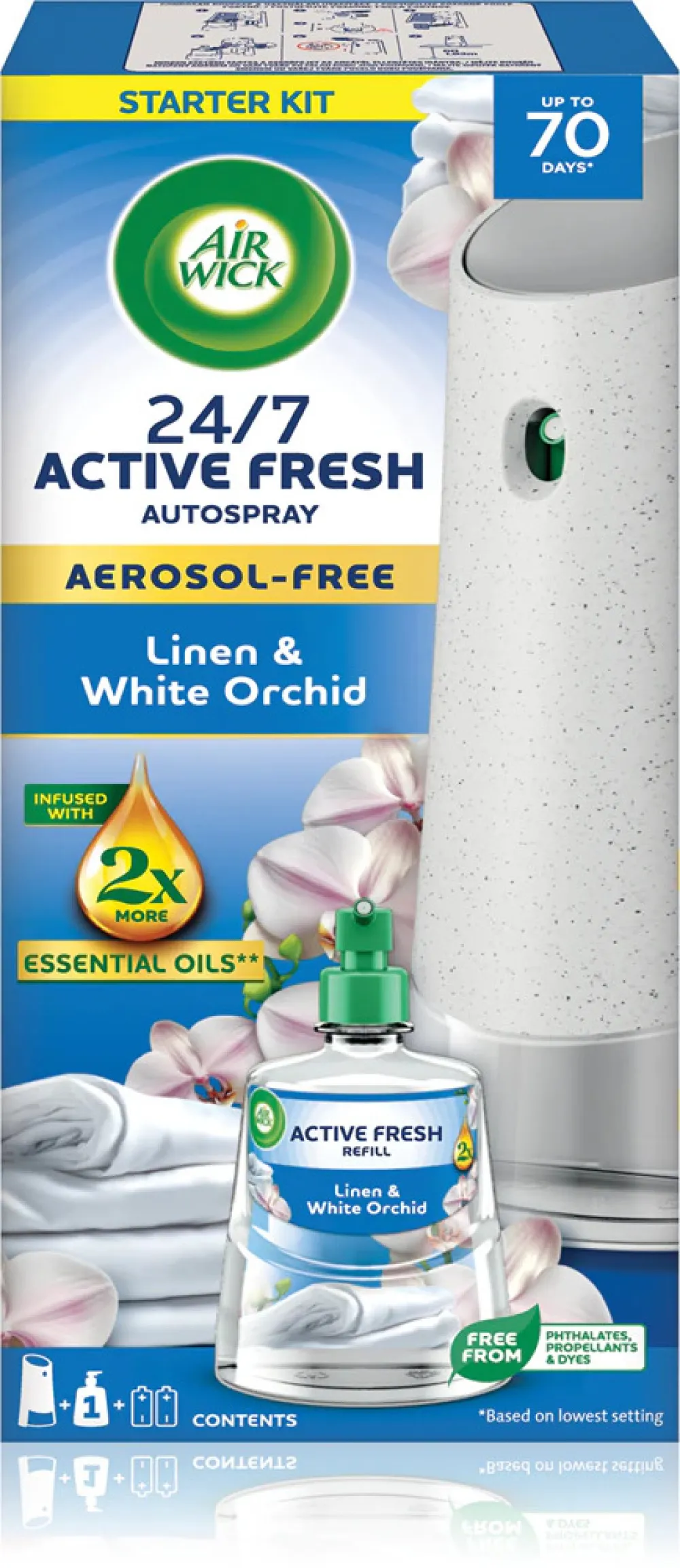 Active Fresh Świeża bawełna automatyczny odświeżacz powietrza 228 ml