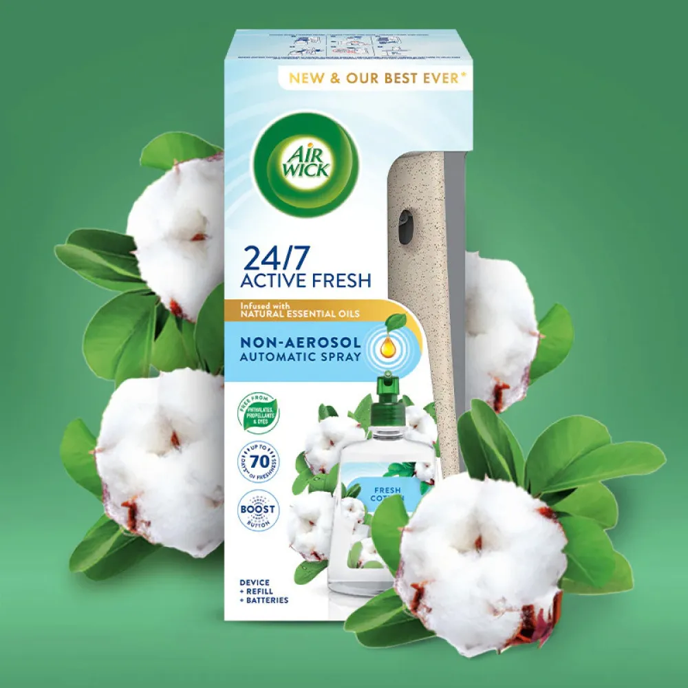 Active Fresh Świeża bawełna automatyczny odświeżacz powietrza 228 ml