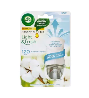 Air Wick Świeża Bawełna elektryczny odświeżacz powietrza 19 ml urządzenie + wkład