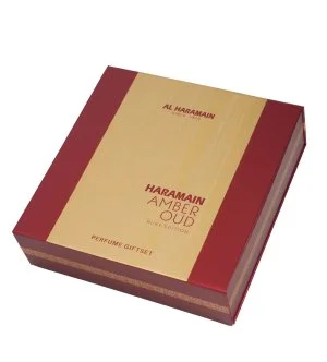 Al Haramain Amber Oud Ruby Edition zestaw prezentowy unisex woda perfumowana 75 ml + woda perfumowana 30 ml + mgiełka do ciała