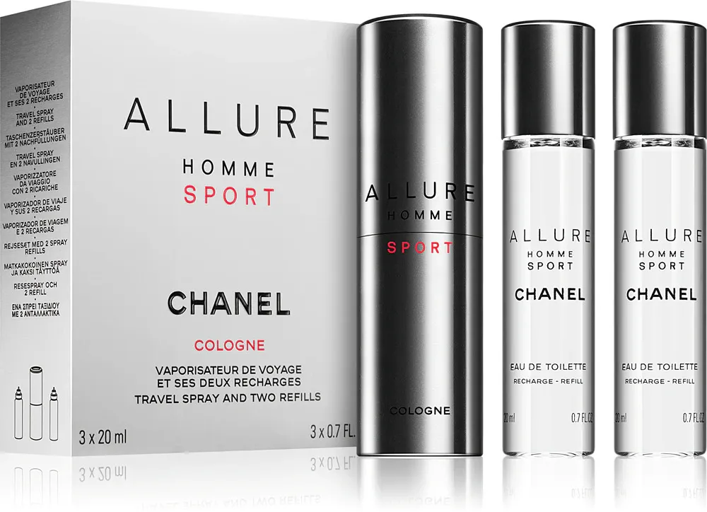 Allure Homme Sport EDC napełniający 20 ml + EDC wkład 2 x 20 ml M 60 ml