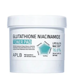 APLB Glutathione Niacinamide Toner Pad nawilżająco-rozjaśniające płatki tonizujące 60 szt. /