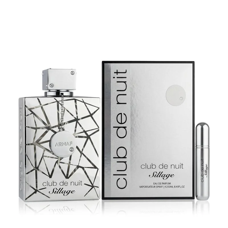 Club de Nuit Sillage woda perfumowana unisex 250 ml + napełniany kieszonkowy atomizer 5 ml