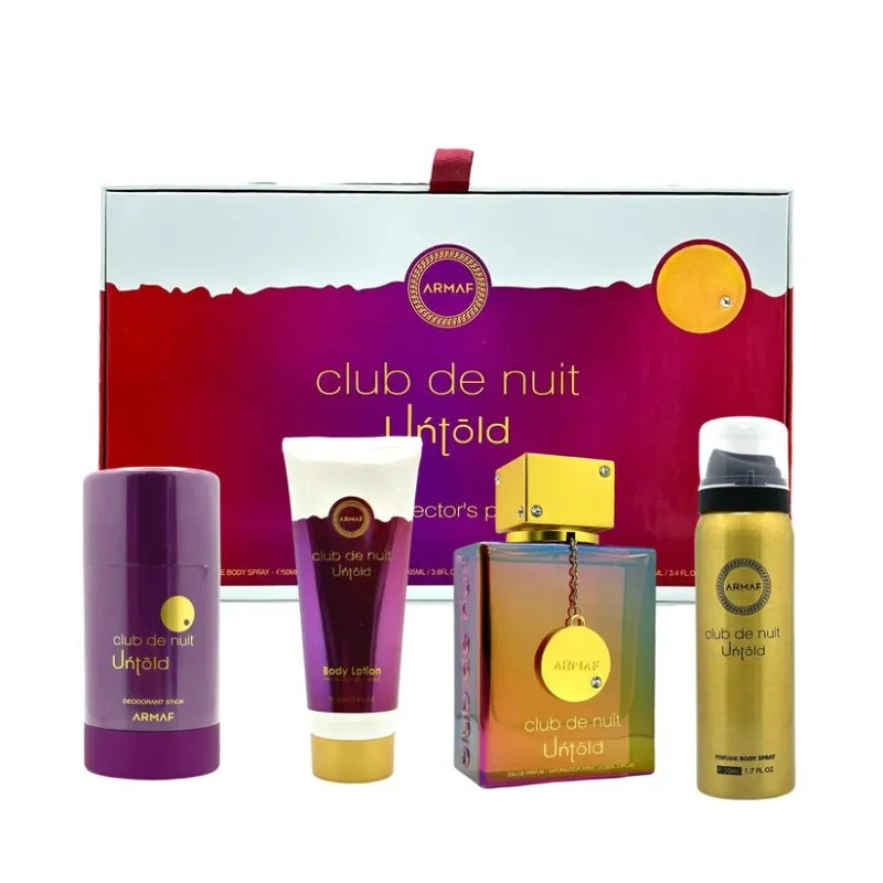 Club de Nuit Untold ZESTAW - woda perfumowana 105 ml + spray do ciała 50 ml + dezodorant w sztyfcie 75 g + balsam do ciała 100 ml