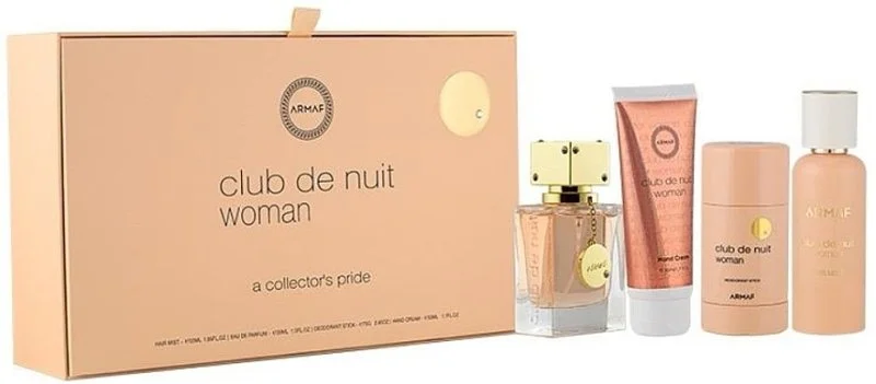 Club de Nuit Woman Zestaw - woda perfumowana 30 ml + mgiełka do włosów 55 ml + dezodorant w sztyfcie 75 g + krem do rąk 50 ml