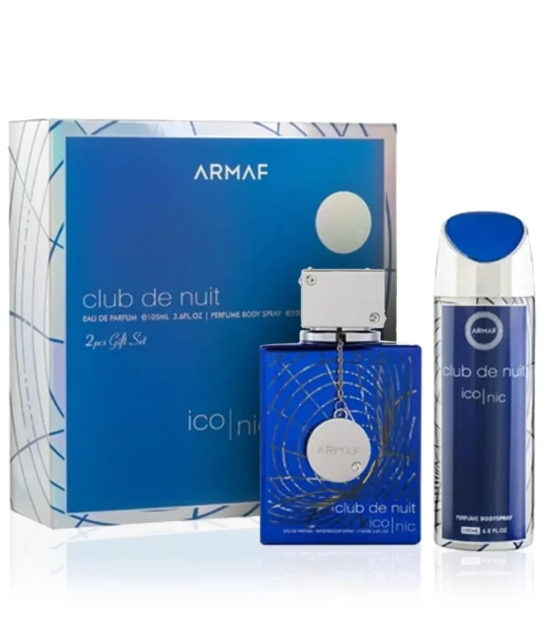 Club De Nuit Blue Iconic zestaw upominkowy 105 ml + spray do ciała woda perfumowana dla mężczyzn