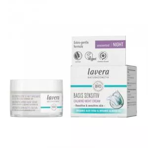 Lavera Basis Sensitiv Kojący krem na noc bez perfum 50 ml
