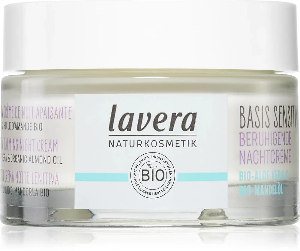 Lavera Basis Sensitiv Kojący krem na noc bez perfum 50 ml