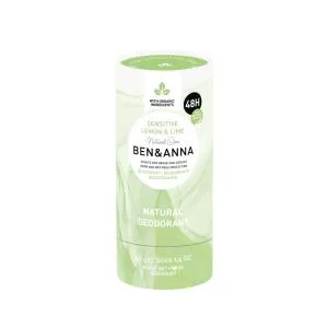 Ben & Anna Dezodorant Sensitive Solid (40 g) - Cytryna i limonka - bez sody oczyszczonej