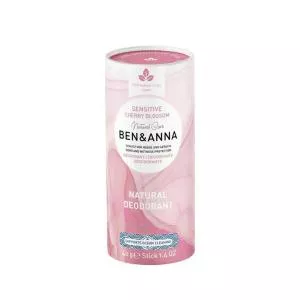 Ben & Anna Dezodorant Sensitive Solid (40 g) - Kwiat wiśni - bez sody oczyszczonej