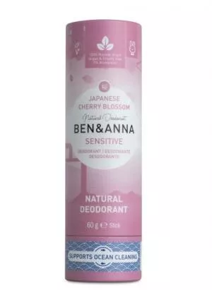 Ben & Anna Sensitive Dezodorant stały (60 g) - Kwiat Wiśni