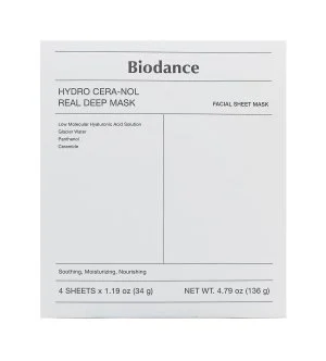 Biodance Hydro Cera-Nol Real Deep Mask nawilżająca hydrożelowa maska do twarzy 4x34 g