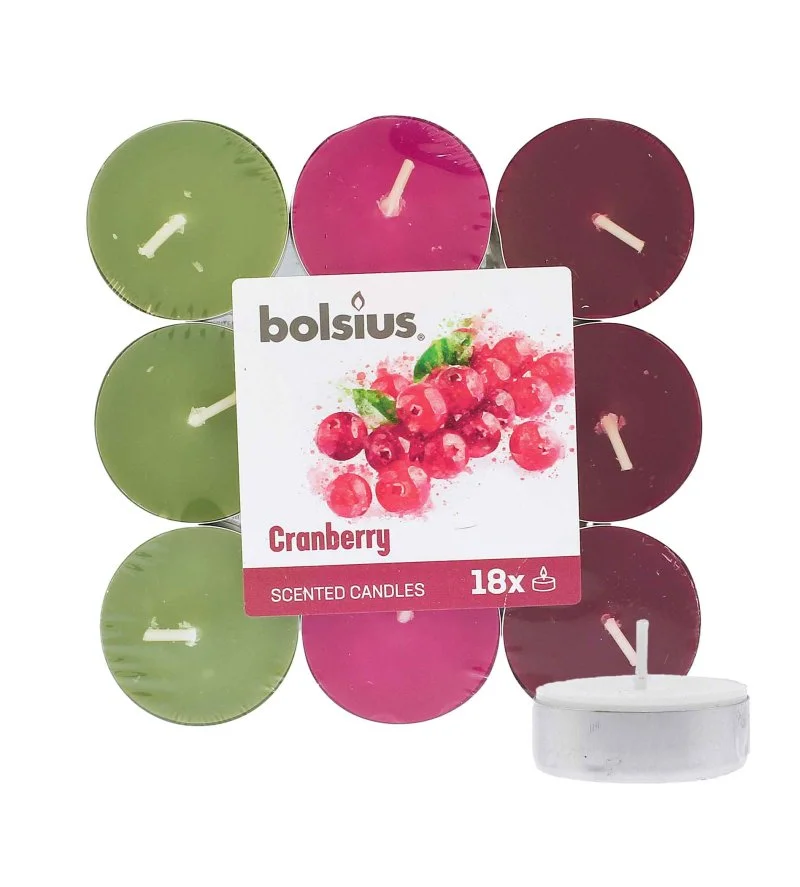 Scented Tealights Cranberry 4h świeczka tealight 18 szt.