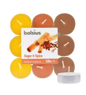 Bolsius Zapachowe podgrzewacze Sugar & Spice 4 h 18 szt.