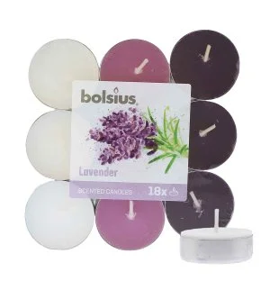 Bolsius Scented Tealights Lavender 4h podgrzewacze zapachowe 18 szt.