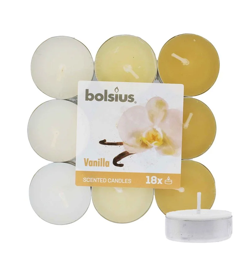 Scented Tealights Vanilla podgrzewacze zapachowe 4 h 18 szt.