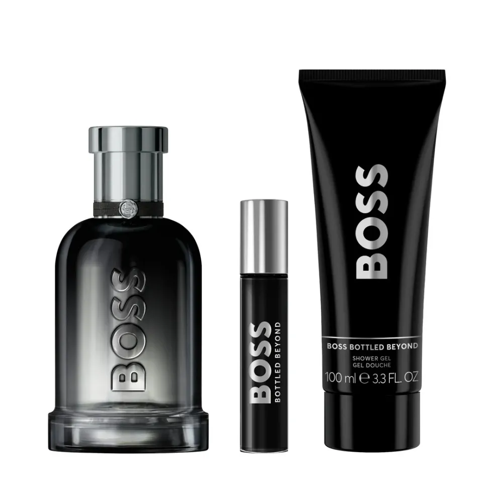 Boss Boss Bottled Beyond 100 ml + EDP MINI 10 ml + żel pod prysznic 100 ml woda perfumowana dla mężczyzn