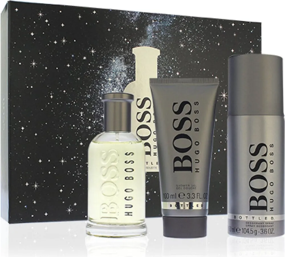 Boss Bottled zestaw upominkowy dla mężczyzn woda toaletowa 100 ml + żel pod prysznic 100 ml + dezodorant