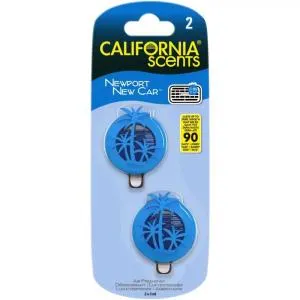 California Scents Mini Diffuser Newport New Car zapach do auta 2 x 3 ml
