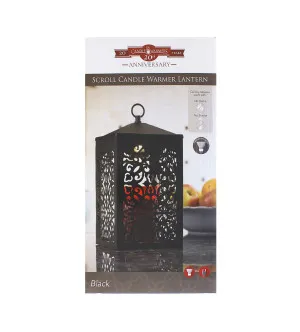 Candle Warmers Scroll podgrzewana latarnia na świece czarna