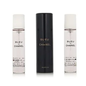Chanel Bleu de Chanel kieszonkowy spray do ponownego napełniania 20 ml + 2 x uzupełnienie perfum dla mężczyzn
