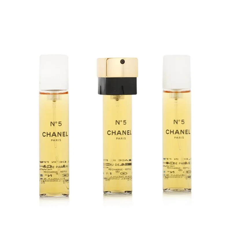No 5 uzupełnienie 2 x 20 ml + uzupełnienie EDP z atomizerem woda perfumowana dla kobiet