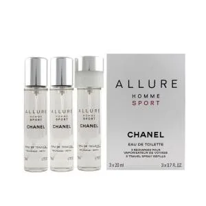 Chanel Allure Homme Sport EDT wkład 2 x 20 ml + EDT wkład z atomizerem 20 ml M