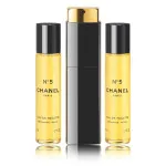 N°5 Eau De Toilette woda toaletowa dla kobiet 3x20 ml flakon do wielokrotnego napełniania
