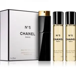 Chanel N°5 Eau De Toilette woda toaletowa dla kobiet 3x20 ml flakon do wielokrotnego napełniania