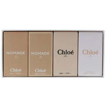 Les Parfums zestaw upominkowy woda toaletowa Chloé 5 ml + woda toaletowa Nomade 5 ml + Chloé 5 ml + woda perfumowana Nomade dla kobiet