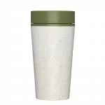 Circular Cup (340 ml) - kremowy/zielony - z papierowych kubków jednorazowych