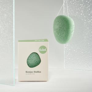 Gąbka do czyszczenia Konjac z zieloną glinką (korpus)