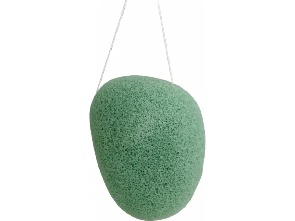 Kvitok Gąbka do czyszczenia Konjac z zieloną glinką (korpus)