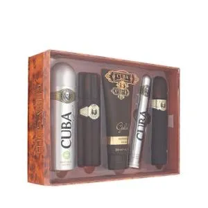 Cuba Gold EDT 100 ml + EDT 35 ml + AS 100 ml + spray do ciała 200 ml + SG 200 ml M