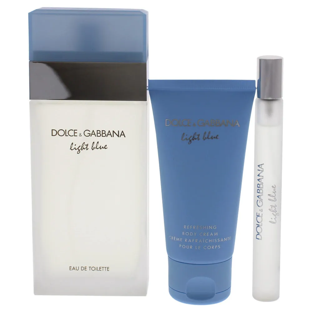 Light Blue zestaw upominkowy dla kobiet woda toaletowa 100 ml + krem do ciała 50 ml + woda toaletowa 10 ml 100 ml + tělový krém 50 ml + toaletní voda 10 ml