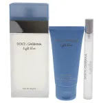 Light Blue zestaw upominkowy dla kobiet woda toaletowa 100 ml + krem do ciała 50 ml + woda toaletowa 10 ml 100 ml + tělový krém 50 ml + toaletní voda 10 ml