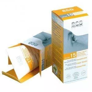 Eco Cosmetics Krem przeciwsłoneczny SPF 15 BIO (75 ml) - 100% naturalny, z filtrami mineralnymi