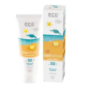 Eco Cosmetics Mleczko do opalania Neutral bez perfum SPF 50 BIO (125 ml) - z naturalnymi filtrami mineralnymi