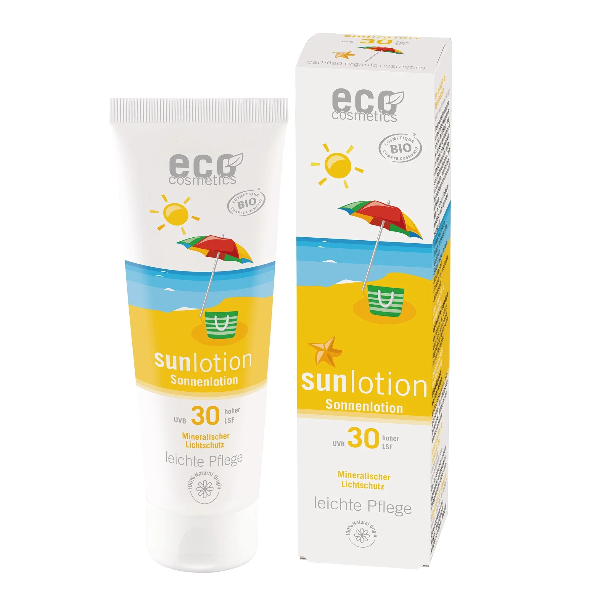 Eco Cosmetics Mleczko do opalania SPF 30 BIO (125 ml) - z tlenkiem cynku