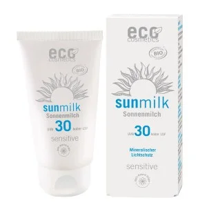 Eco Cosmetics Mleczko do opalania SPF 30 Sensitive BIO (75 ml) - z naturalnymi filtrami mineralnymi