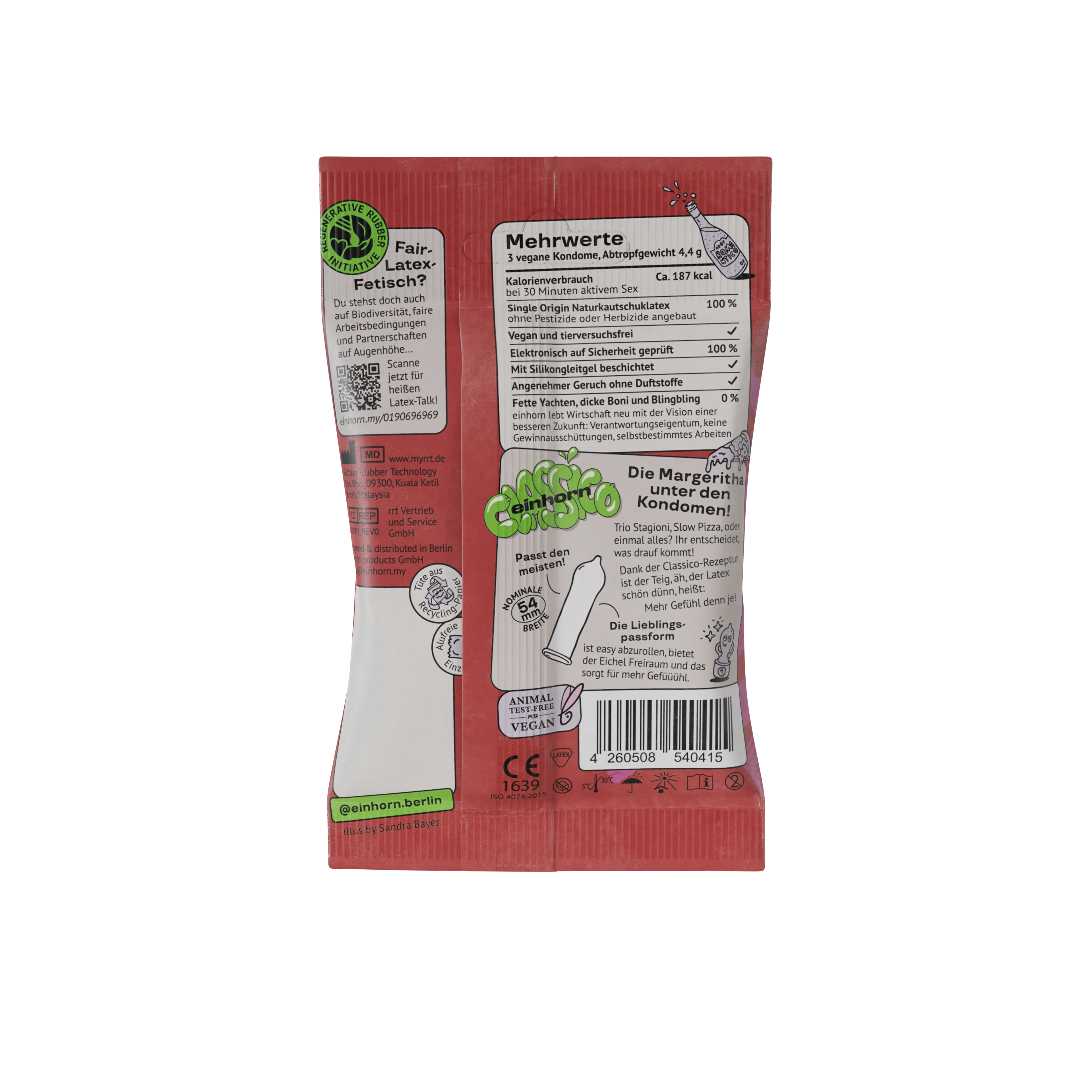 Einhorn Prezerwatywy Classic 3 szt. - wegańskie, bezzapachowe