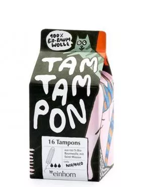 Einhorn TamTampon Normalo tampony (16 szt.) - hipoalergiczne z bawełny organicznej