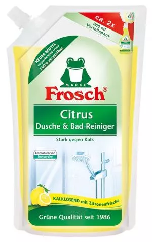 Frosch EKO Płyn do mycia łazienek i kabin prysznicowych z cytryną - wkład (950 ml)