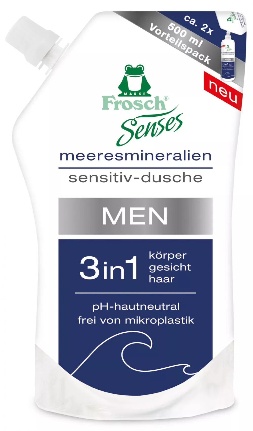 Frosch EKO Senses Żel pod prysznic dla mężczyzn 3w1 - wkład (500 ml)