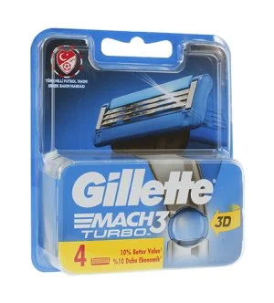 Gillette Mach3 Turbo wkłady wymienne 4 szt. dla mężczyzn