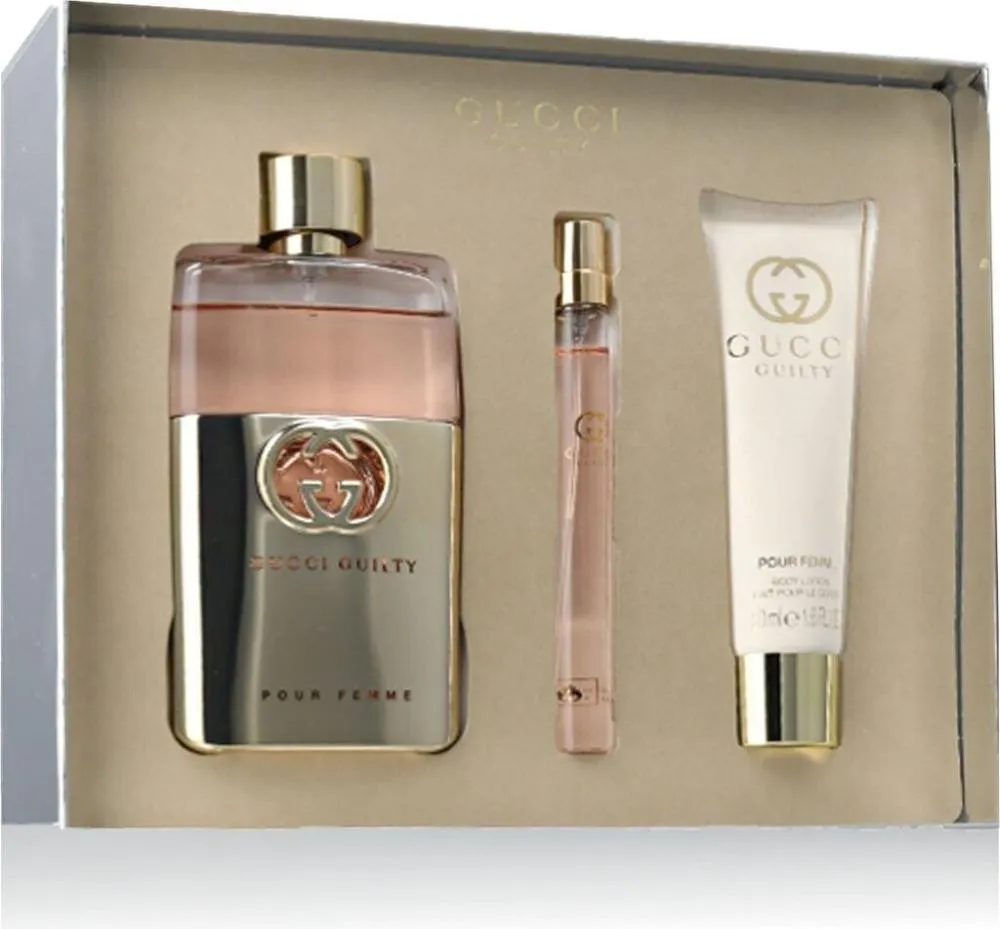 Guilty Pour Femme 90 ml + EDT MINI 10 ml + 50 ml mleczko do ciała