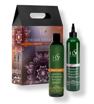 HS MILANO Vegan Radiance Color Care zestaw Szampon ochronny 350 ml + Lamellar Bond kuracja bez spłukiwania