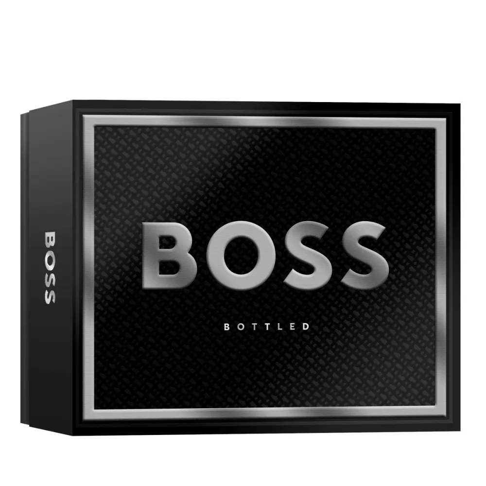 Boss Bottled zestaw upominkowy dla mężczyzn woda toaletowa 100 ml + żel pod prysznic 100 ml + dezodorant w sprayu 150 ml 100 ml + sprchový gel 100 ml + deosprej 150 ml
